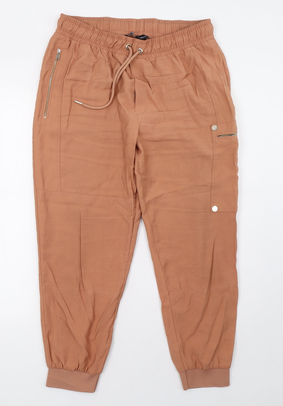 Zara Womens Brown   Cargo Trousers Size L L28 in