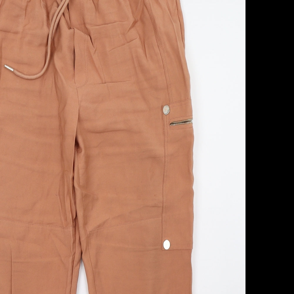 Zara Womens Brown   Cargo Trousers Size L L28 in