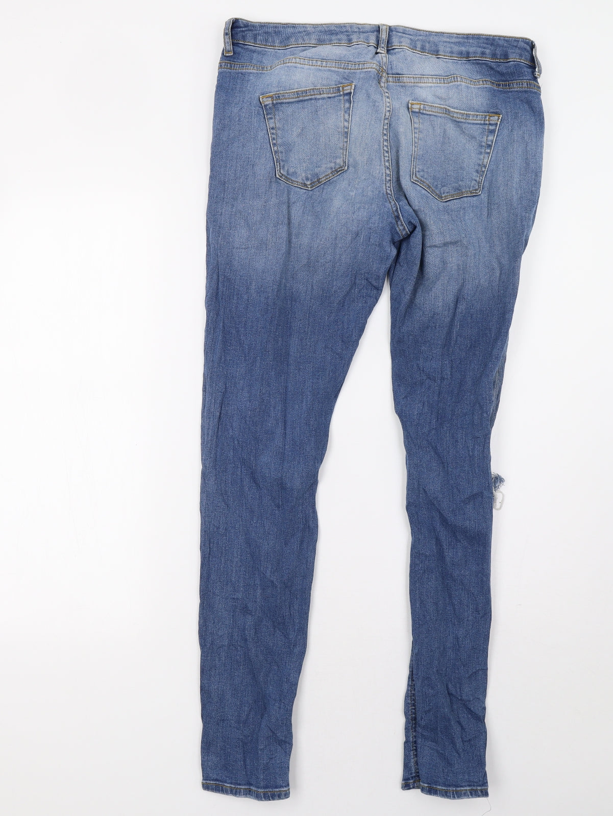 Primark Womens Blue  Denim Skinny Jeans Size 14 L31 in