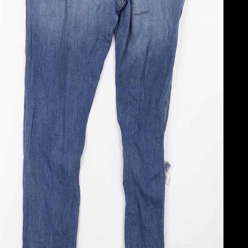 Primark Womens Blue  Denim Skinny Jeans Size 14 L31 in