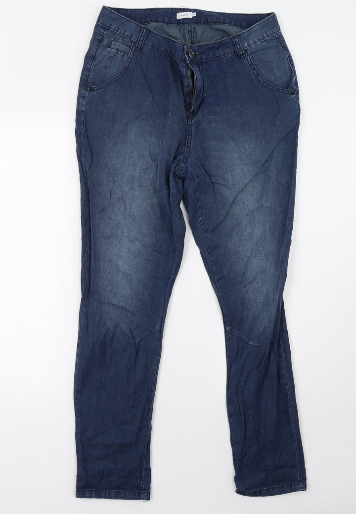 Kaffe Womens Blue Straight Jeans Size 12 L32 in