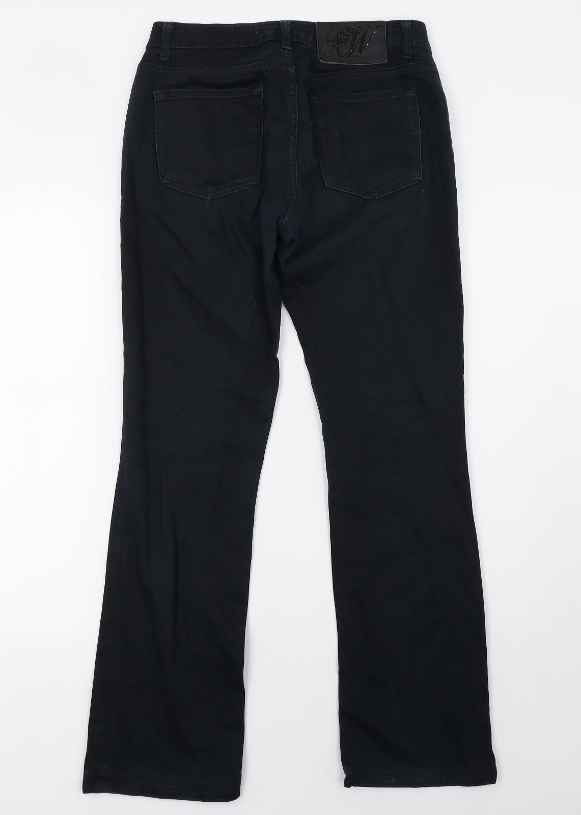 Zara Womens Black  Denim Straight Jeans Size 10 L30 in