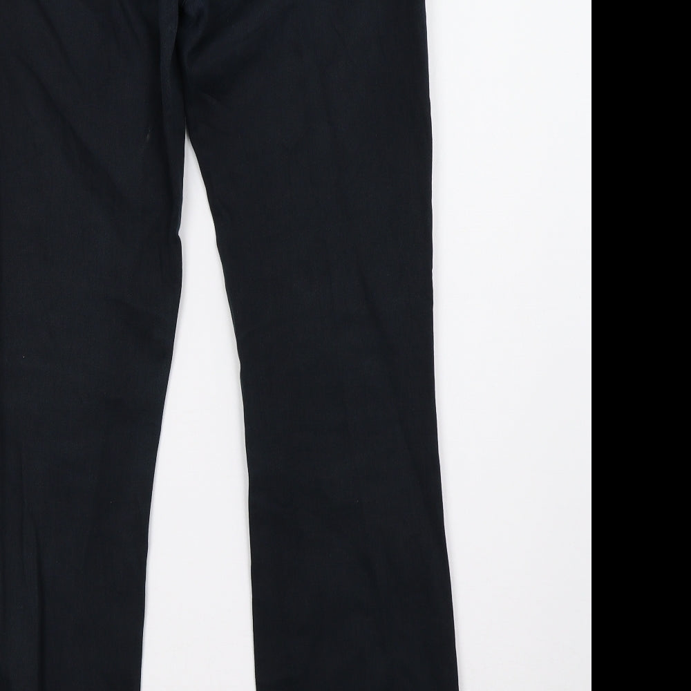 Zara Womens Black  Denim Straight Jeans Size 10 L30 in