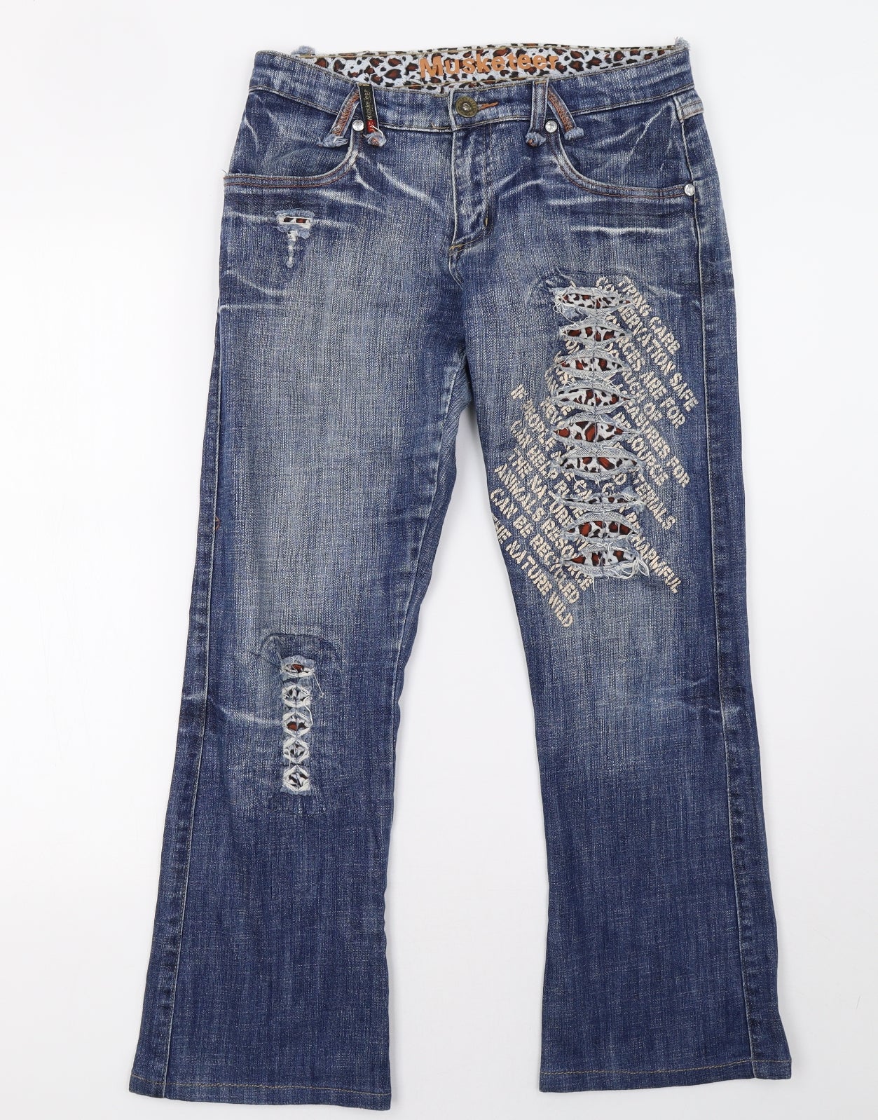 musketeer Womens Blue  Denim Straight Jeans Size 10 L29 in