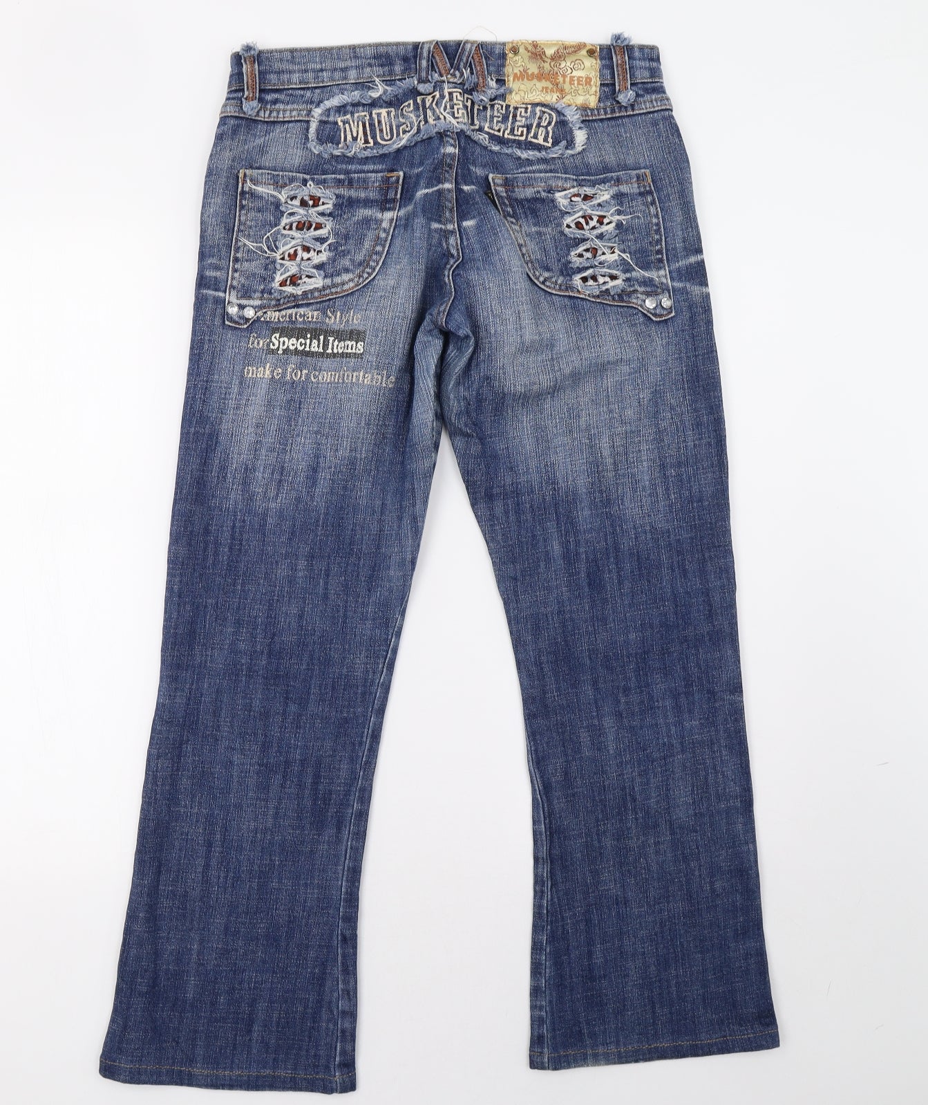 musketeer Womens Blue  Denim Straight Jeans Size 10 L29 in
