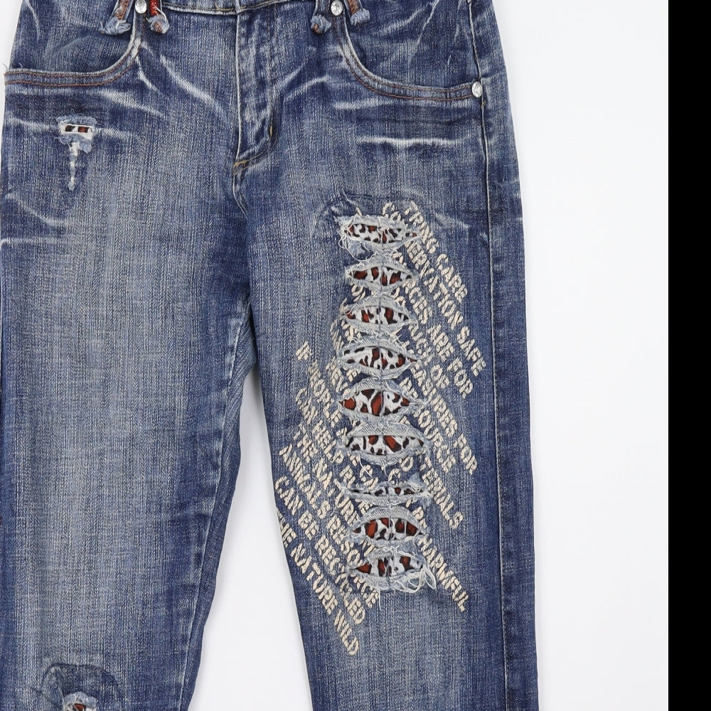 musketeer Womens Blue  Denim Straight Jeans Size 10 L29 in