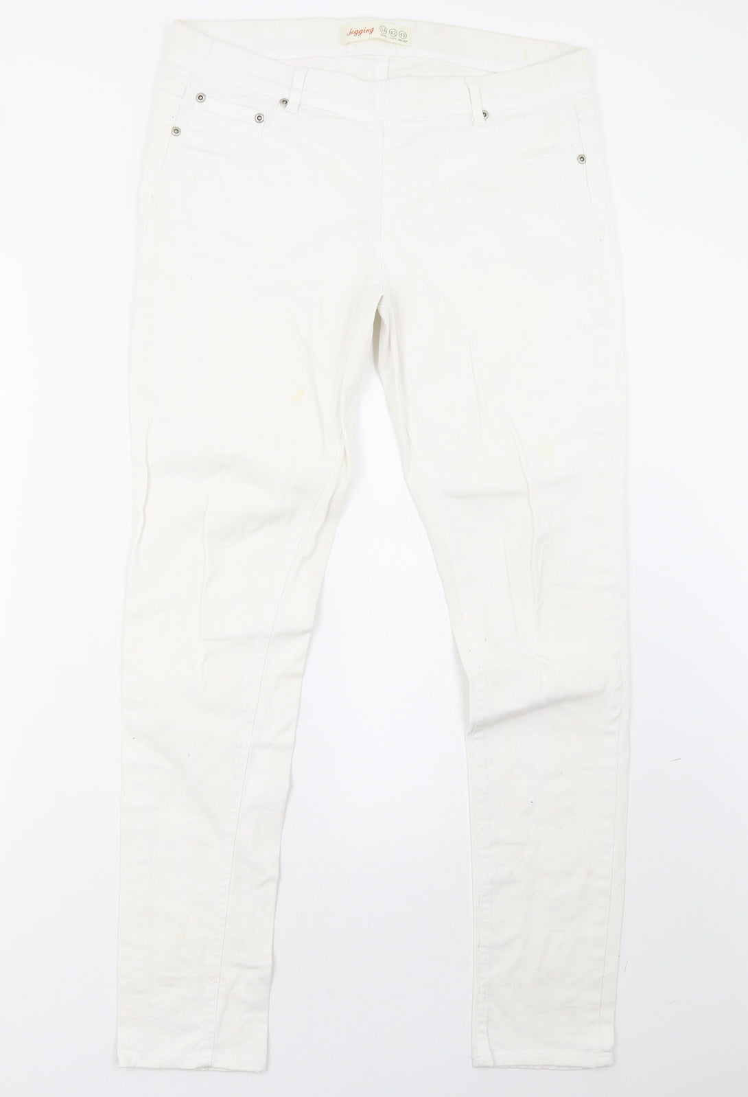 Primark Womens White   Jegging Trousers Size 14 L31 in