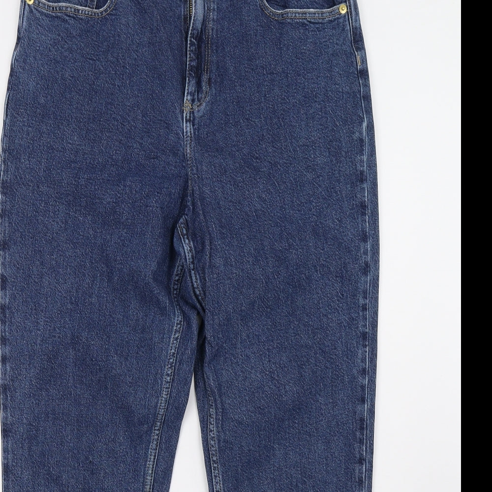 F&F Womens Blue  Denim Straight Jeans Size 12 L30 in