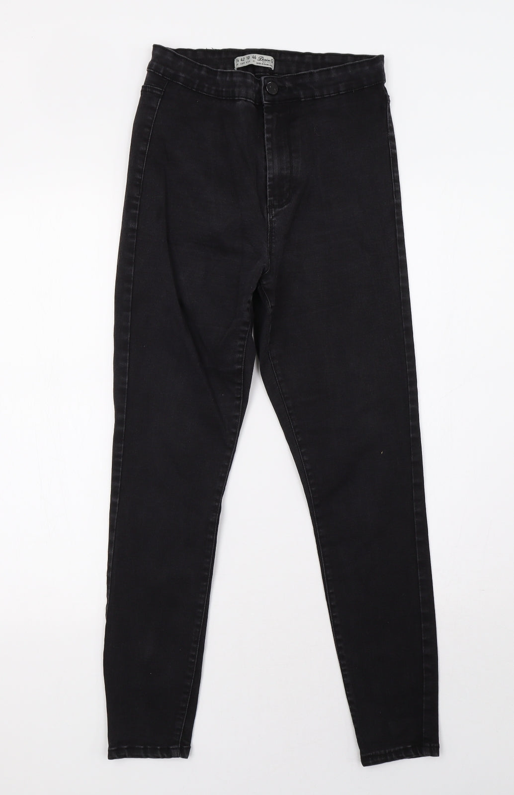 Primark Womens Black  Denim Skinny Jeans Size 14 L28 in