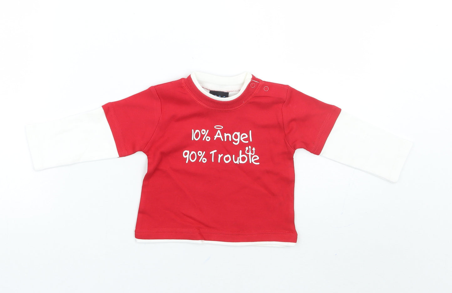 BabyBugz Boys Red   Basic T-Shirt Size 12-18 Months