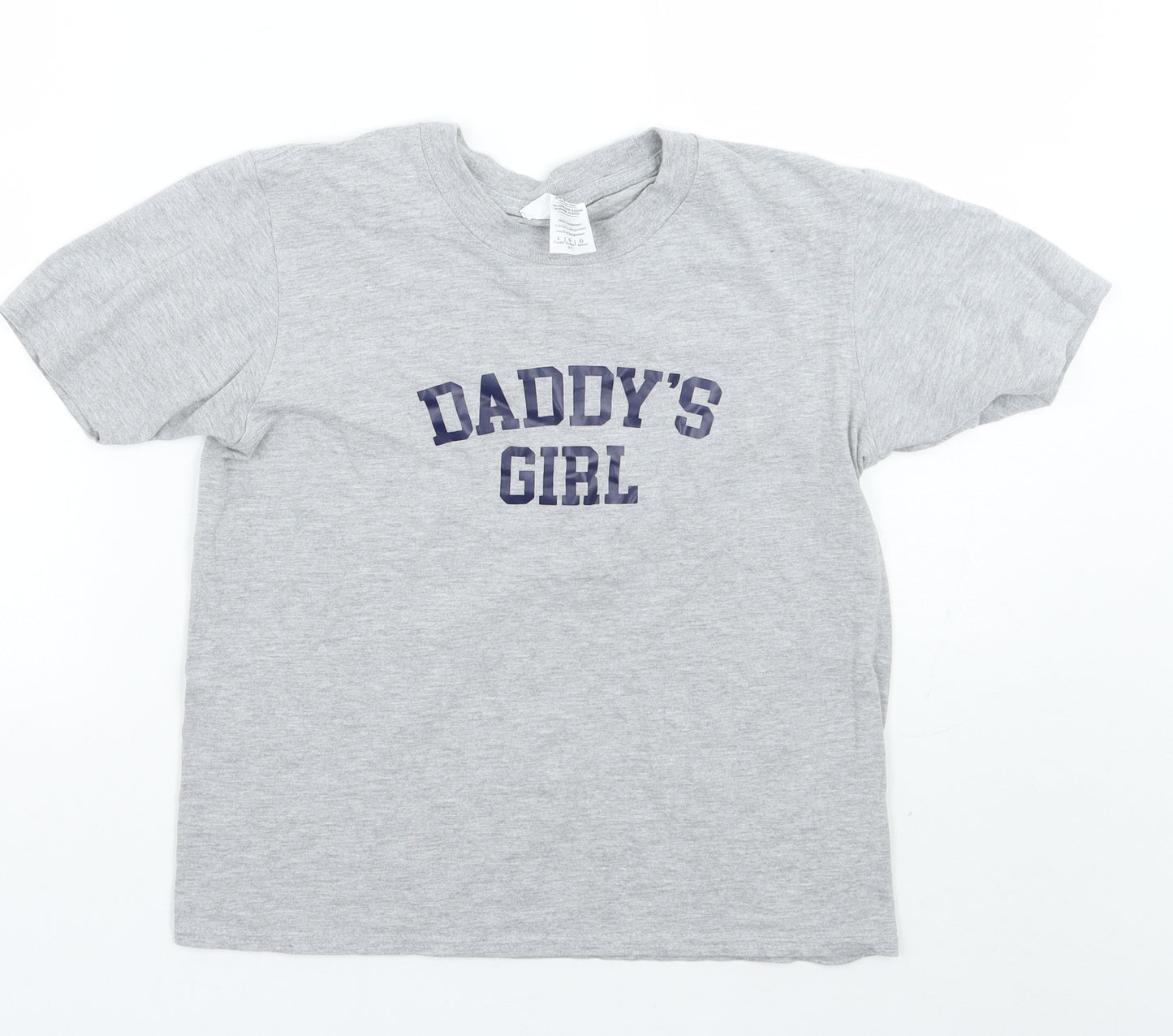 Gildan Girls Grey   Basic T-Shirt Size L