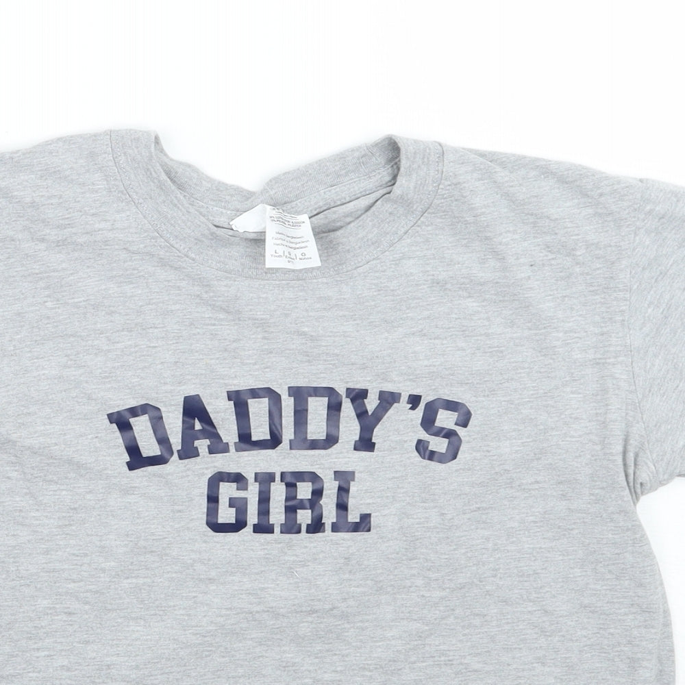 Gildan Girls Grey   Basic T-Shirt Size L
