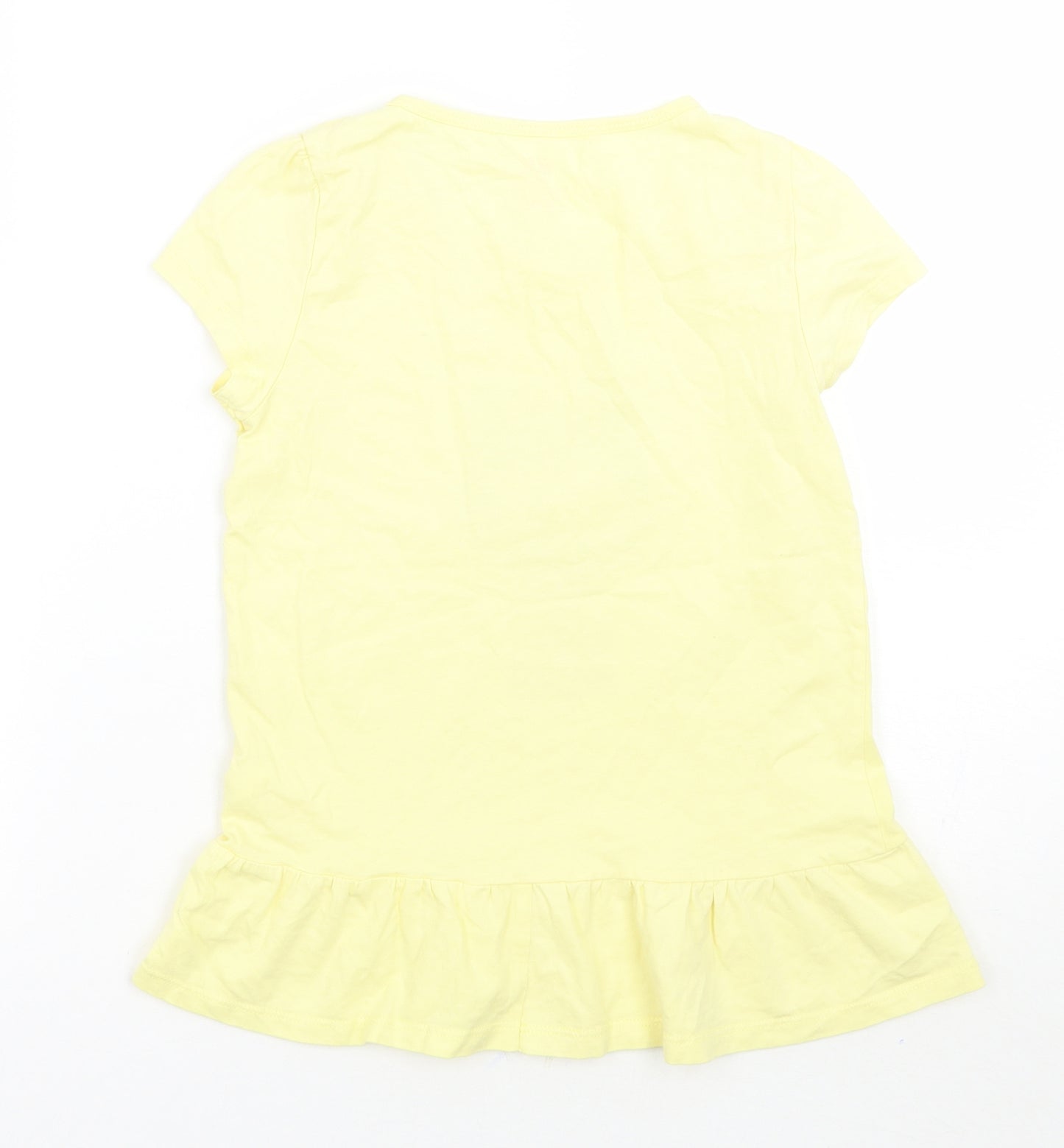 H&M Girls Yellow   Basic T-Shirt Size 9 Years
