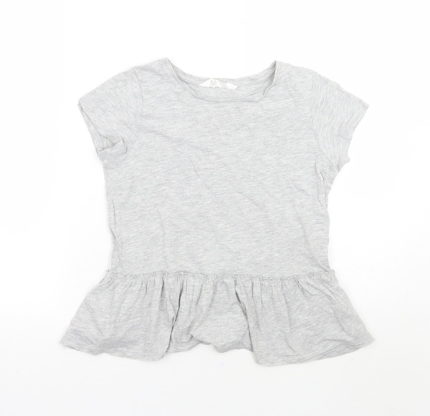 H&M Girls Grey   Basic T-Shirt Size 9 Years