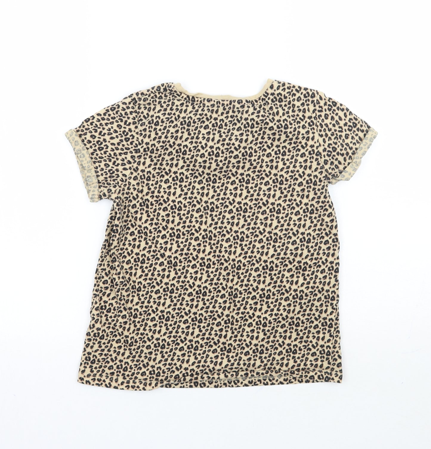 NEXT Girls Beige Animal Print  Basic T-Shirt Size 8 Years