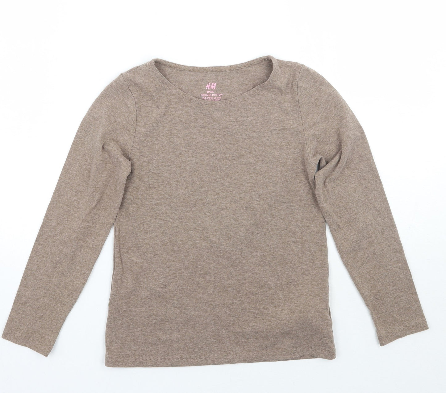 H&M Girls Brown   Basic T-Shirt Size 9 Years
