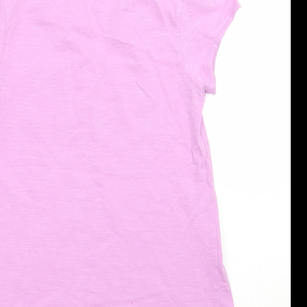 NEXT Girls Purple Floral  Basic T-Shirt Size 9 Years