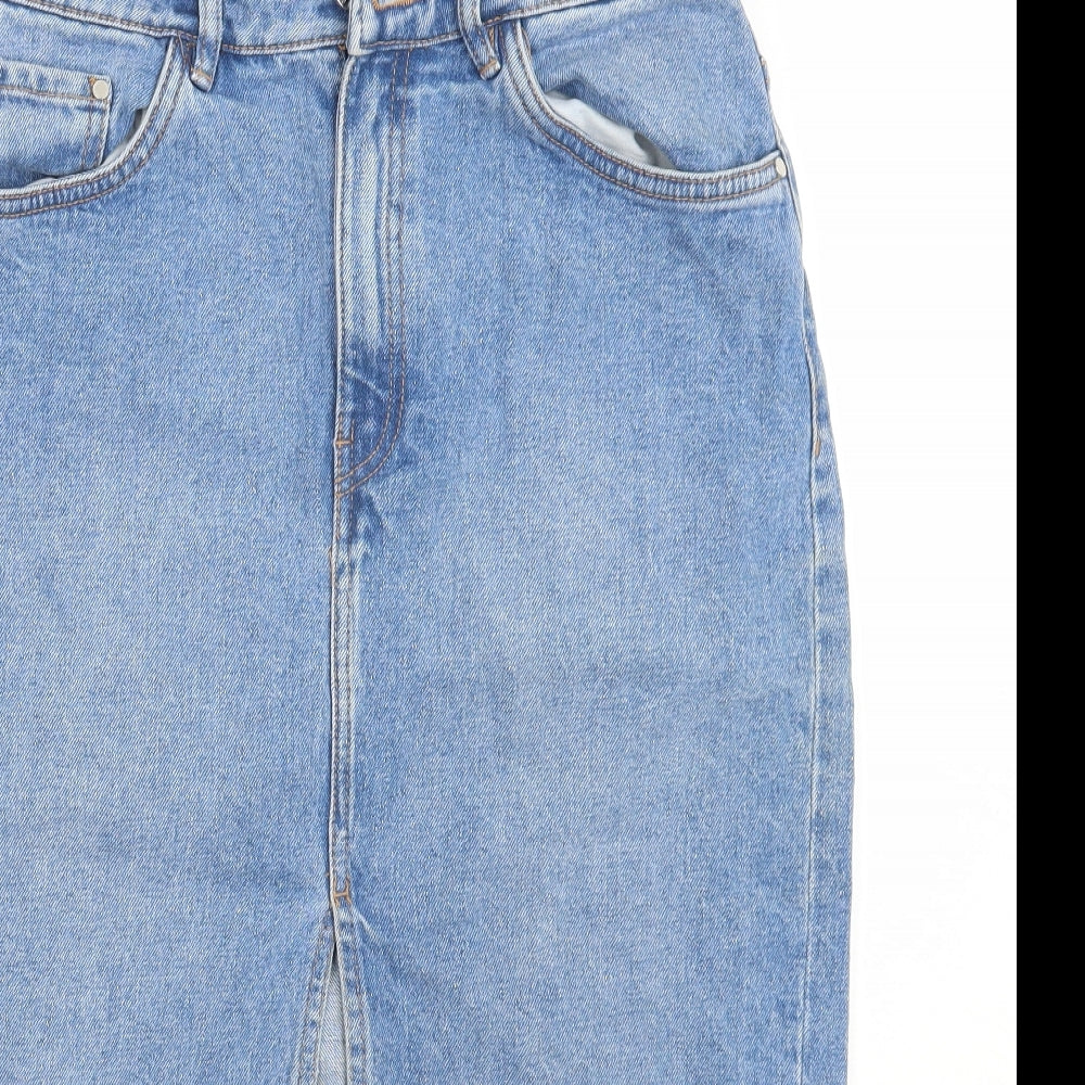 TRF Womens Blue   A-Line Skirt Size M