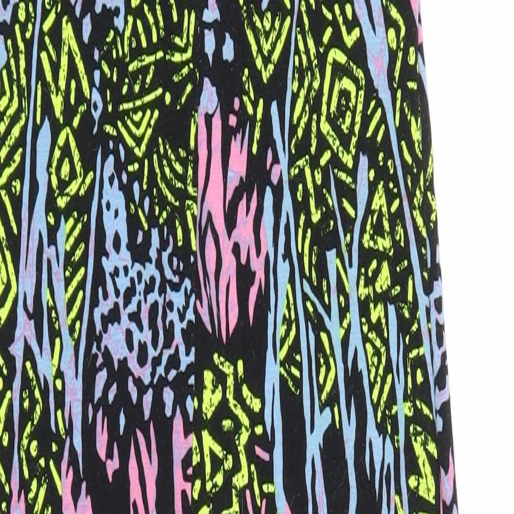 Topshop Womens Black Geometric  Jumpsuit One-Piece Size 8