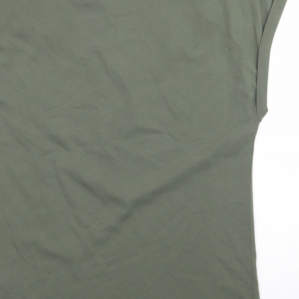 Dorothy Perkins Womens Green Floral  Basic T-Shirt Size 8