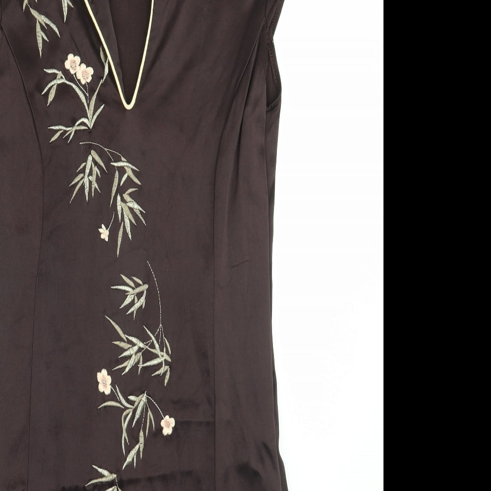 Newlook Womens Brown Floral  A-Line  Size 14