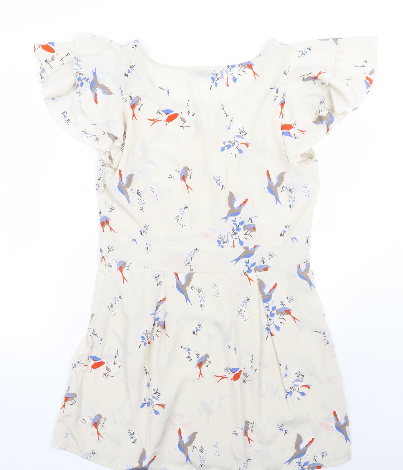 Vera Moda Womens Beige Floral  A-Line  Size 12