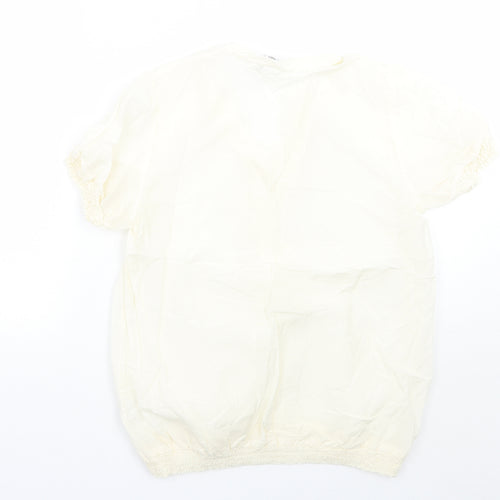 H&M Womens Ivory   Basic Blouse Size 10