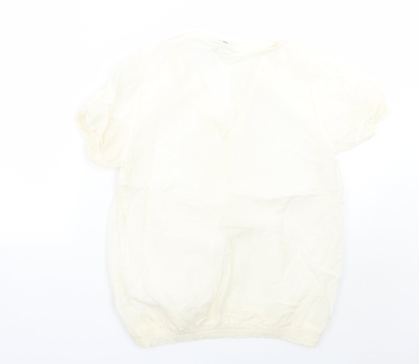 H&M Womens Ivory   Basic Blouse Size 10
