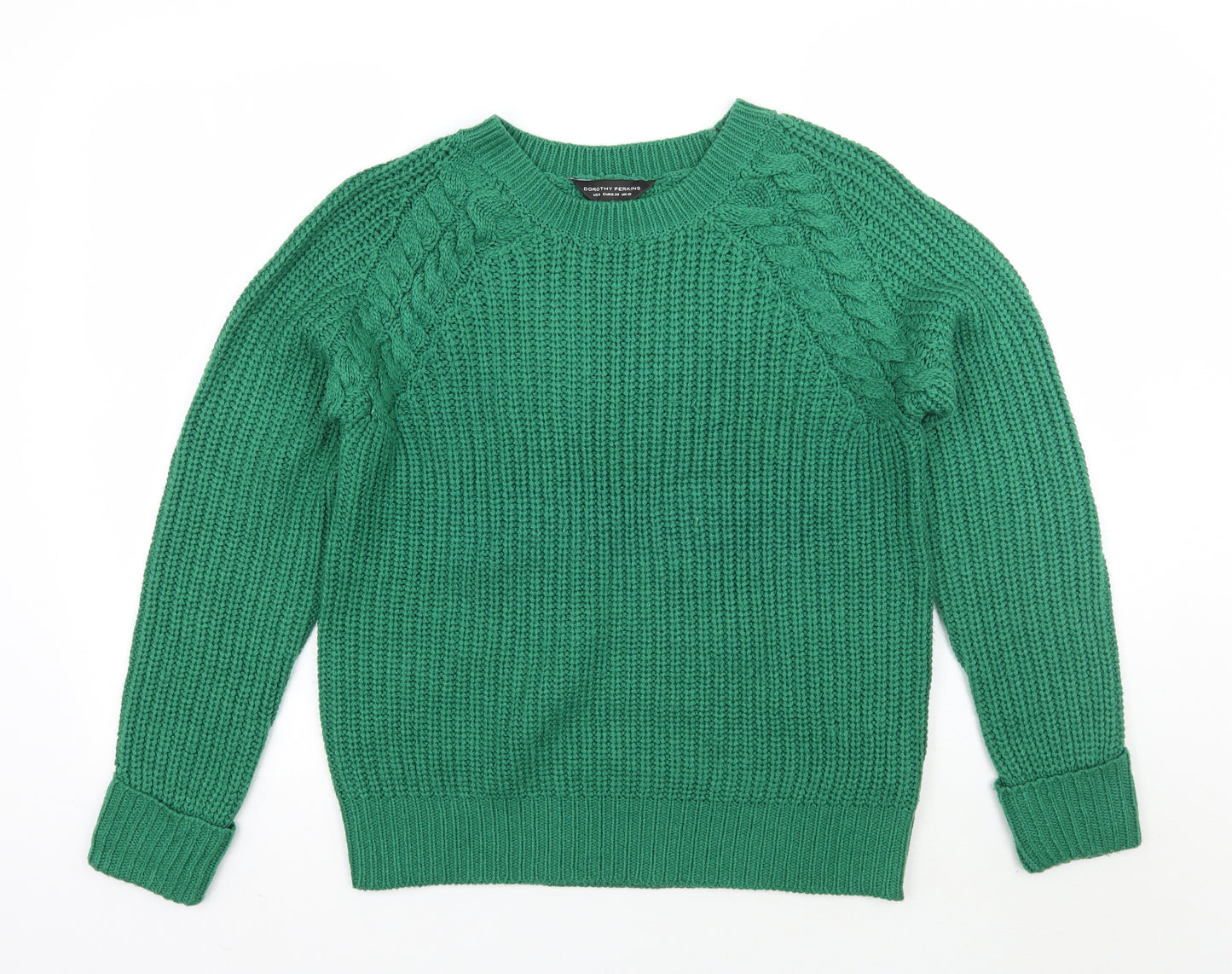 Dorothy Perkins Womens Green   Pullover Jumper Size 10