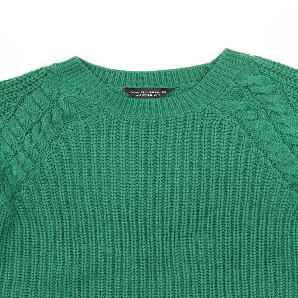 Dorothy Perkins Womens Green   Pullover Jumper Size 10