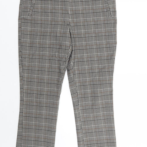 Jules & Leopold Womens Grey Check  Cropped Trousers Size L L25.5 in