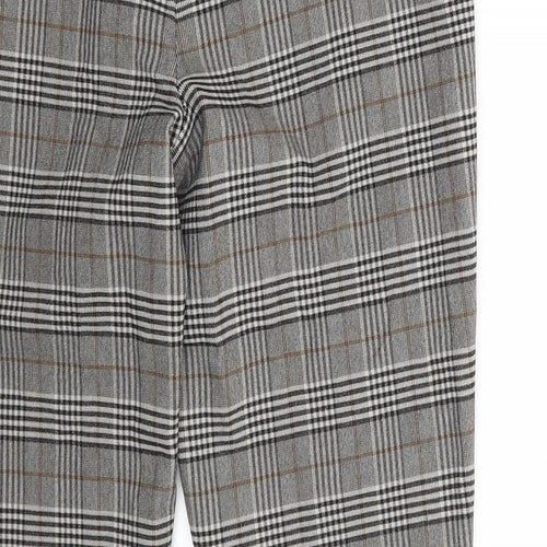Jules & Leopold Womens Grey Check  Cropped Trousers Size L L25.5 in