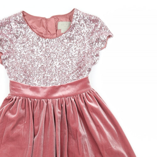 John Lewis Girls Pink  Ramie Ball Gown  Size 7 Years