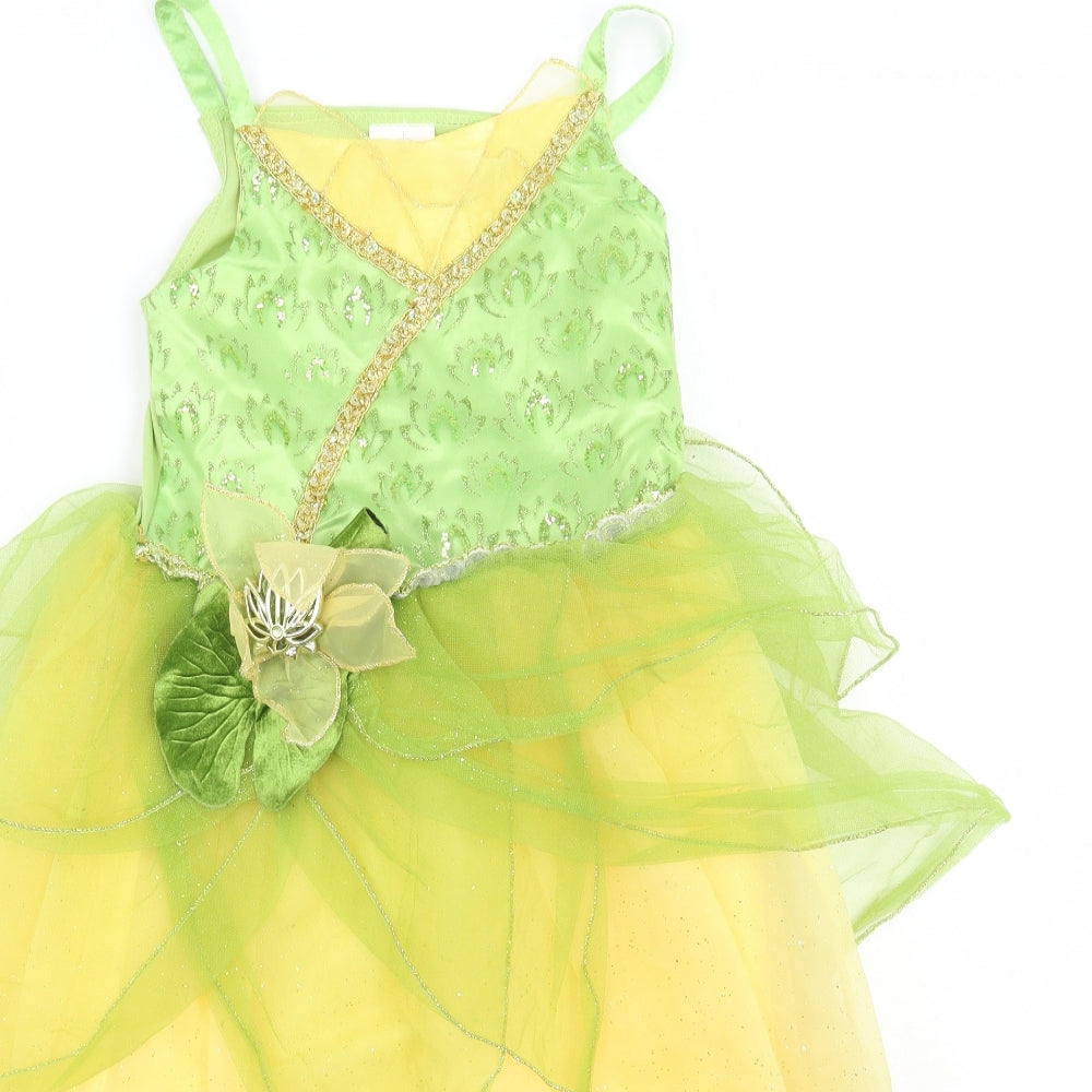 Disney Girls Yellow   A-Line  Size 5-6 Years  - Tinkerbell