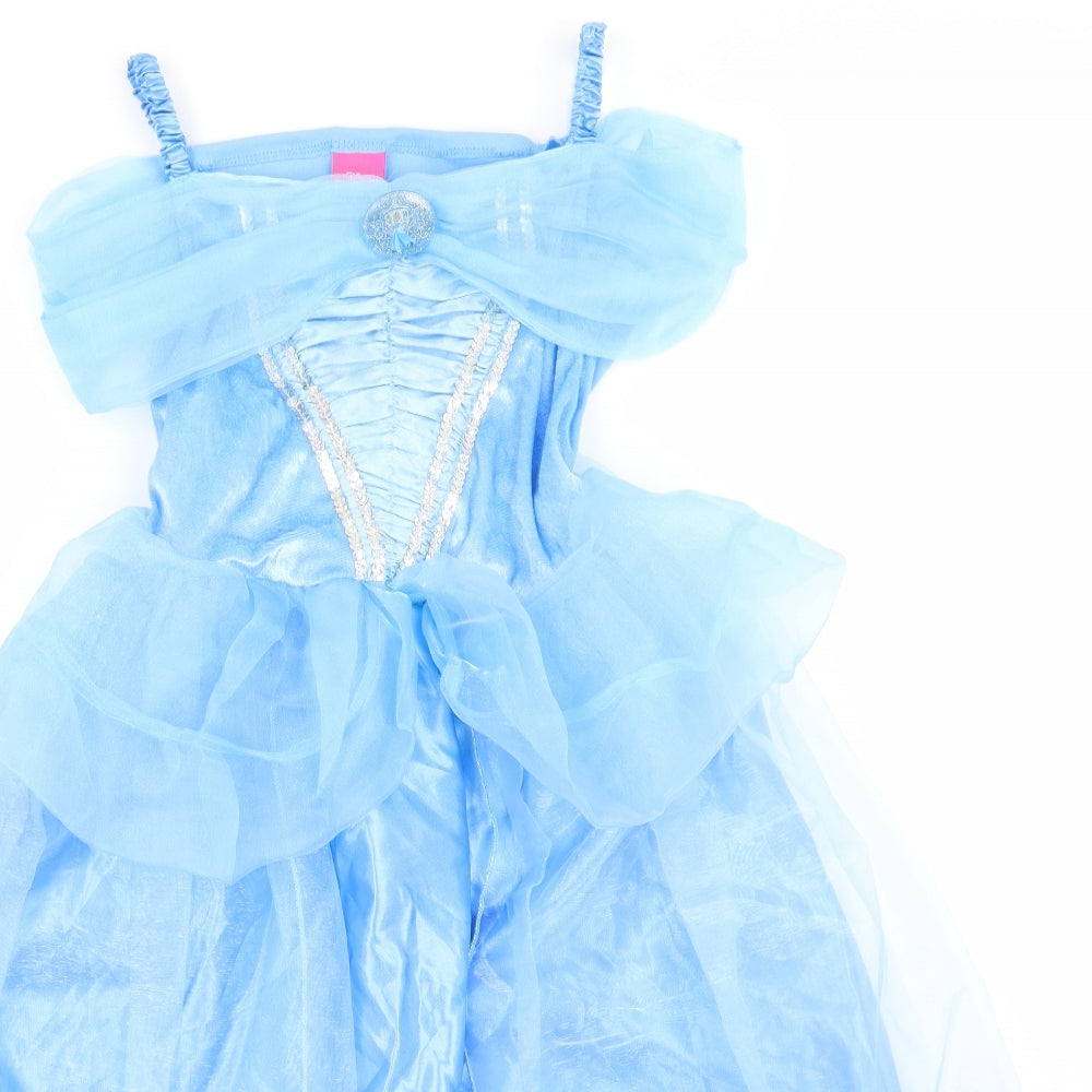 Disney Girls Blue   Ball Gown  Size 5-6 Years  - Cinderella
