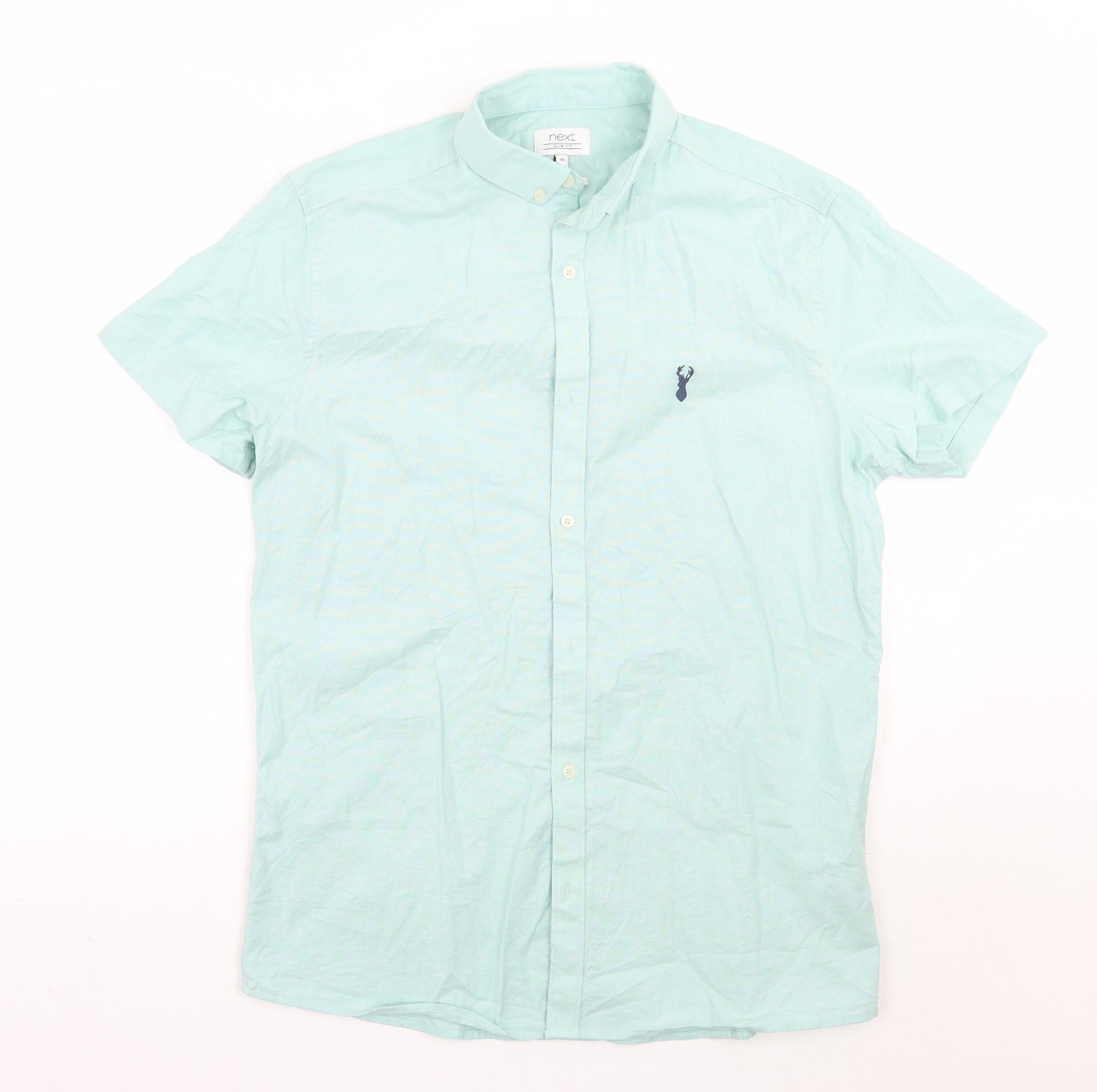 NEXT Mens Green    Button-Up Size M