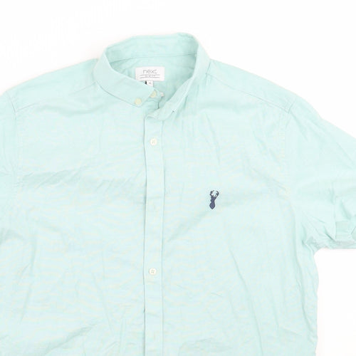 NEXT Mens Green    Button-Up Size M