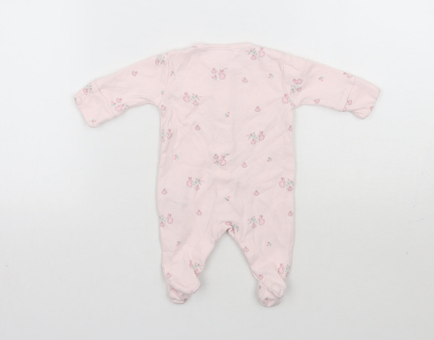 NEXT Girls Pink Floral  Babygrow One-Piece Size Newborn