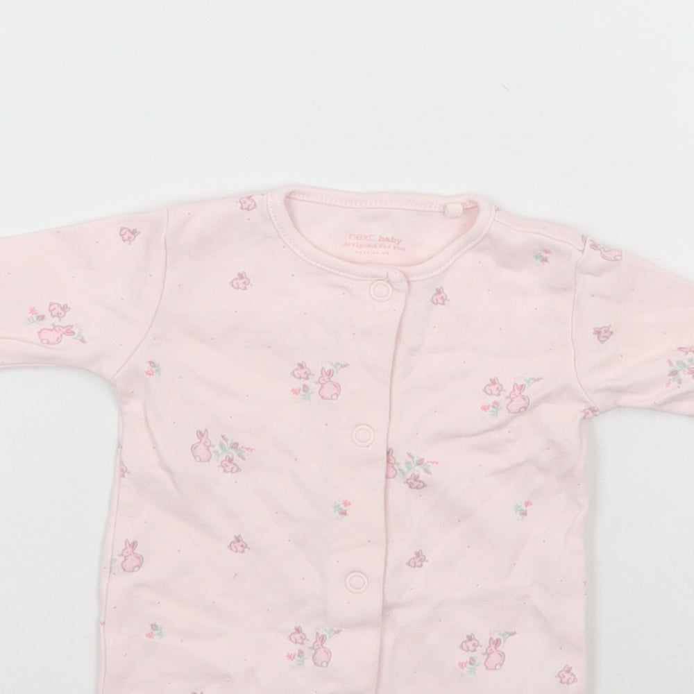 NEXT Girls Pink Floral  Babygrow One-Piece Size Newborn