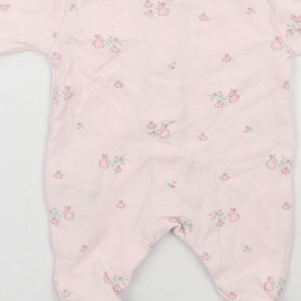 NEXT Girls Pink Floral  Babygrow One-Piece Size Newborn