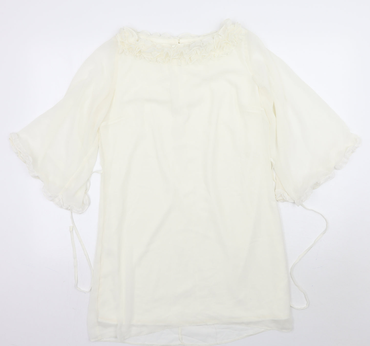 A wear Womens White   Basic Blouse Size 10