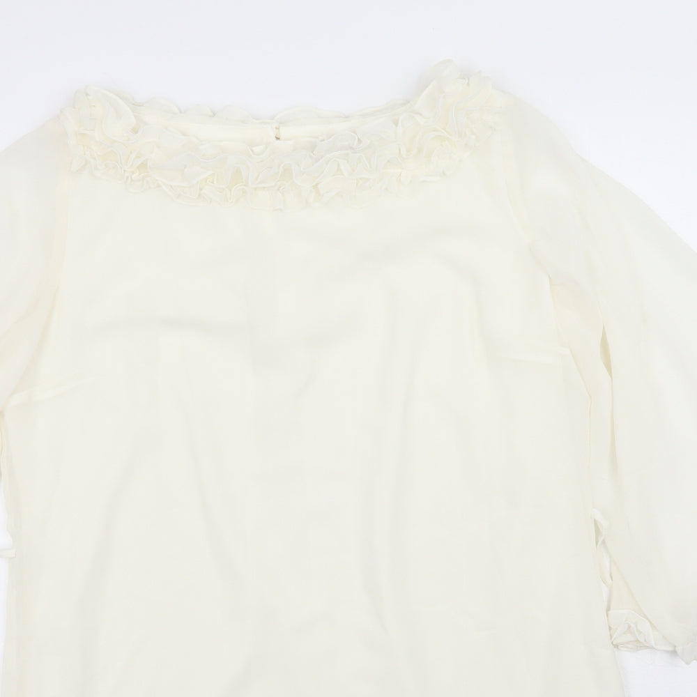 A wear Womens White   Basic Blouse Size 10