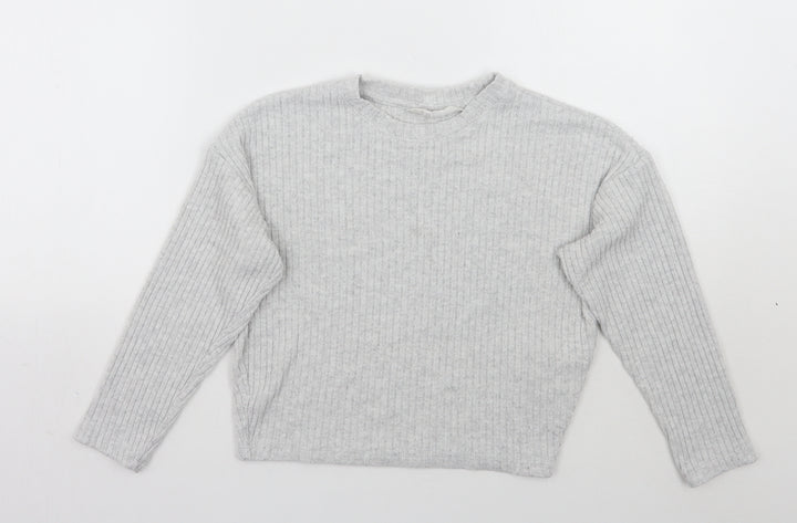 H&M Girls Grey   Pullover Jumper Size 13 Years