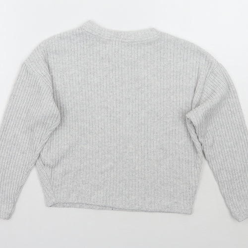H&M Girls Grey   Pullover Jumper Size 13 Years