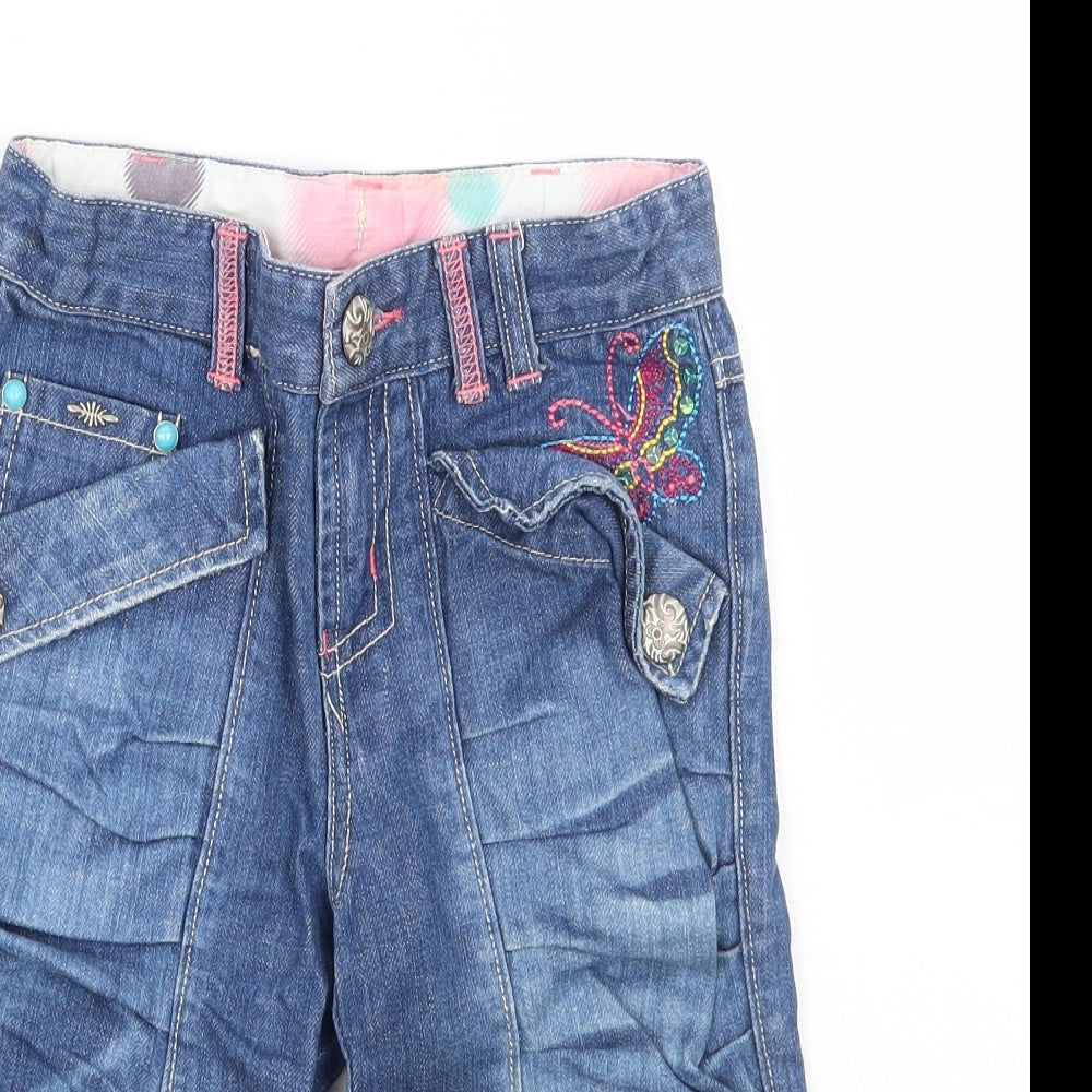 Debenhams Girls Blue   Cropped Jeans Size 7 Years