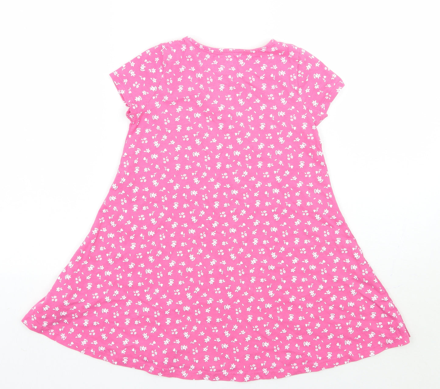F&F Girls Pink Floral  A-Line  Size 7-8 Years