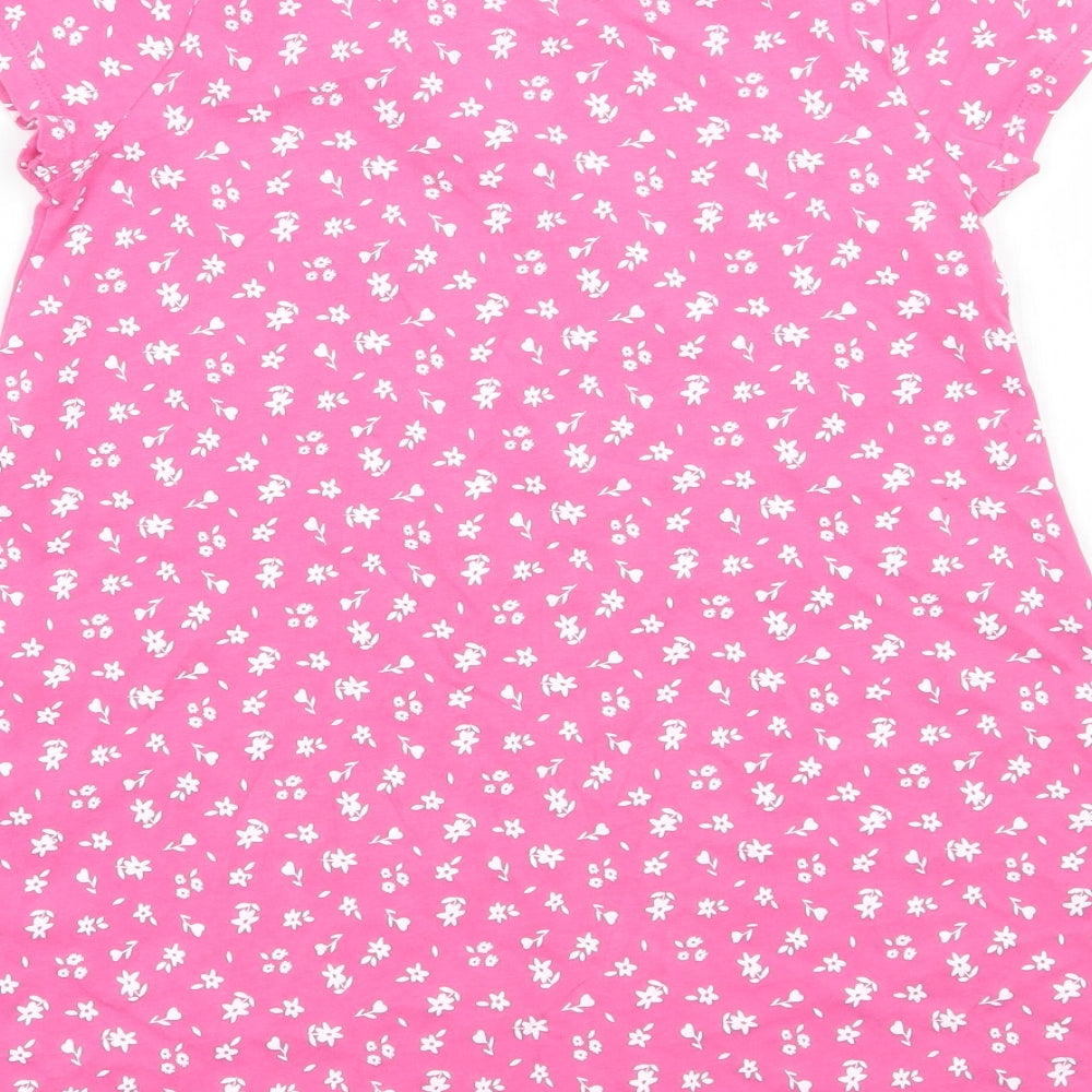 F&F Girls Pink Floral  A-Line  Size 7-8 Years