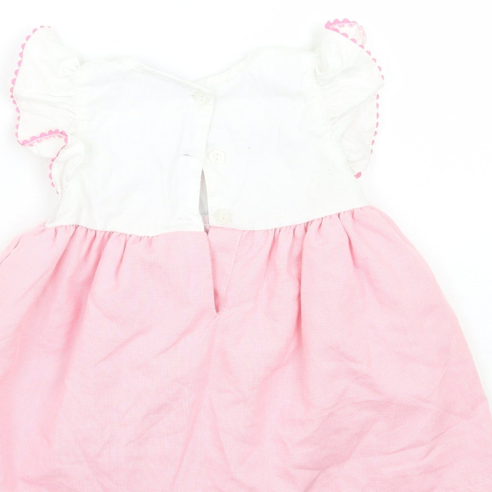 Watch me grow Girls Pink Striped  A-Line  Size 12-18 Months
