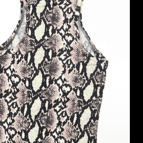 Red Herring Womens Beige Animal Print  Basic Tank Size 10