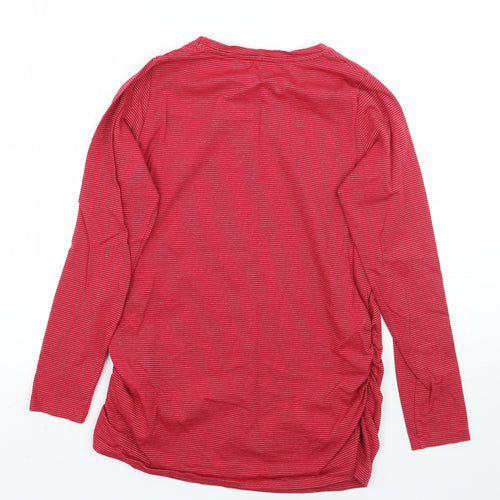 Blooming Marvellous Womens Red Striped  Basic T-Shirt Size M